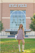 Rally Romper- Brown & Ivory