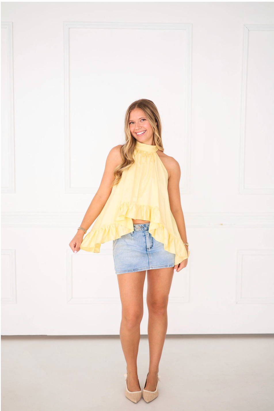 Astrid Halter Top - Butter